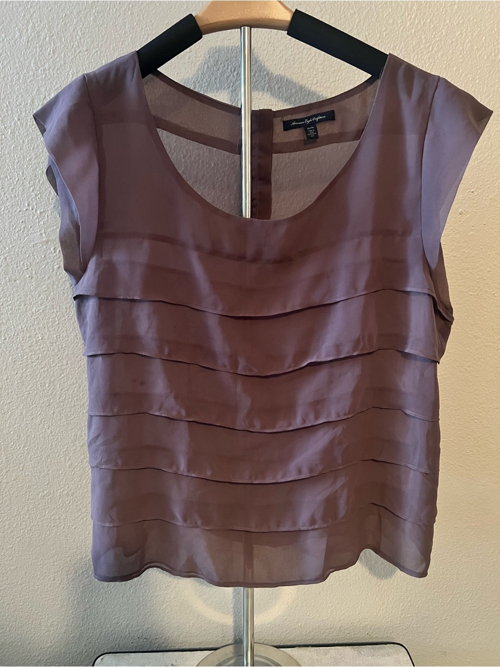 American Eagle Outfitters Short Sleeve Tiered Blouse Women’s Size XL